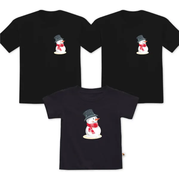 Christmas Cute Snowman Family Set