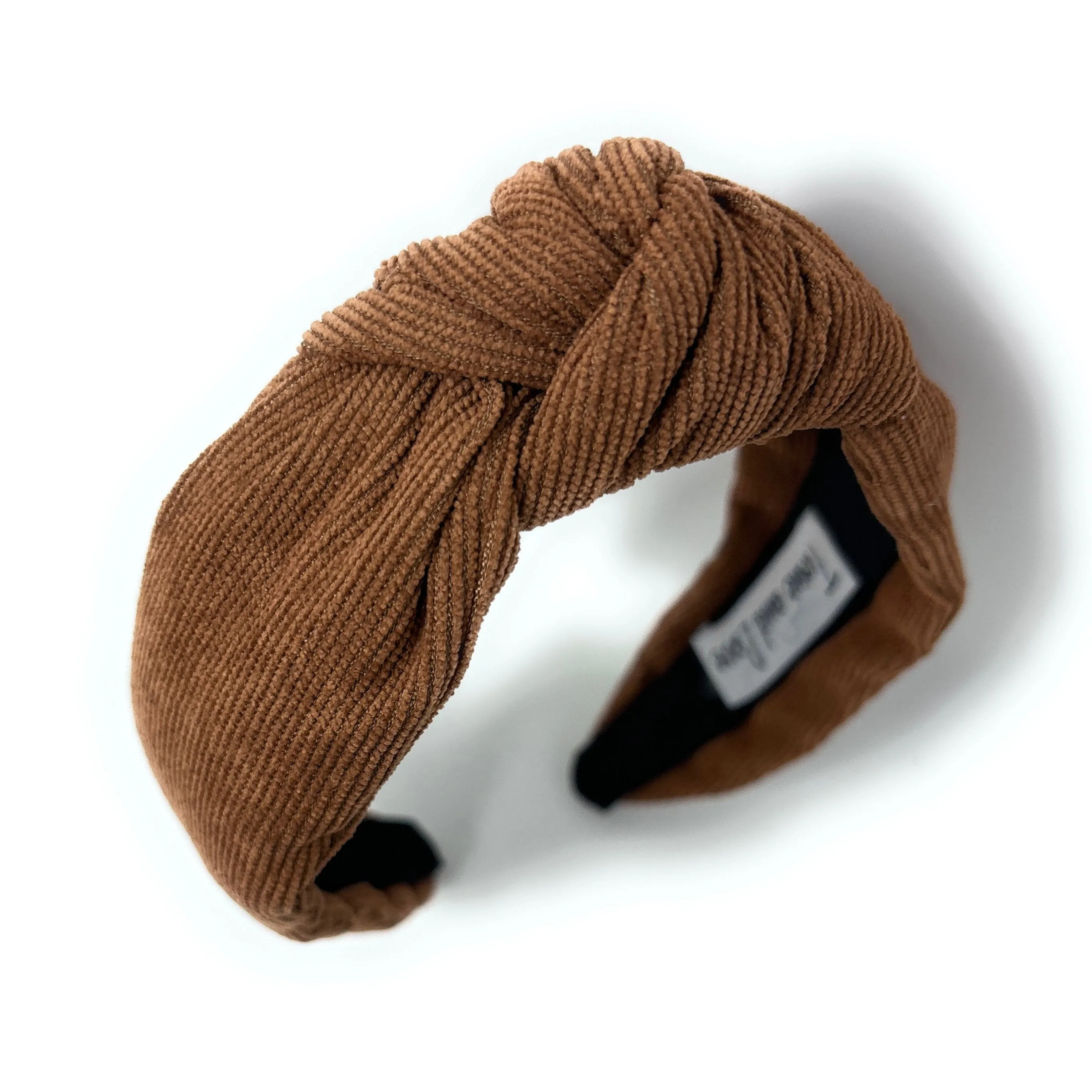 Coffee Corduroy Knotted Headband