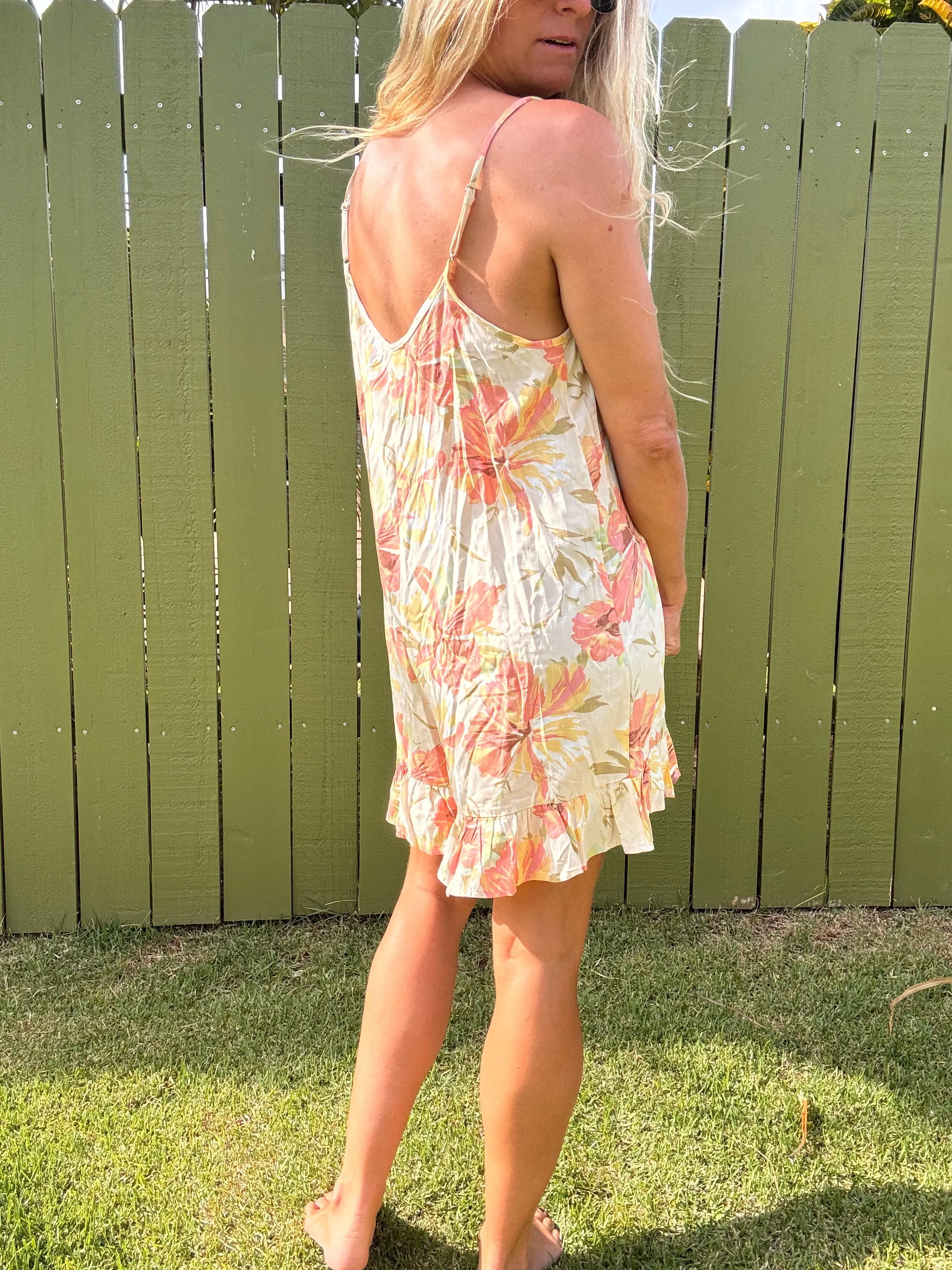 Coral Blooms romper