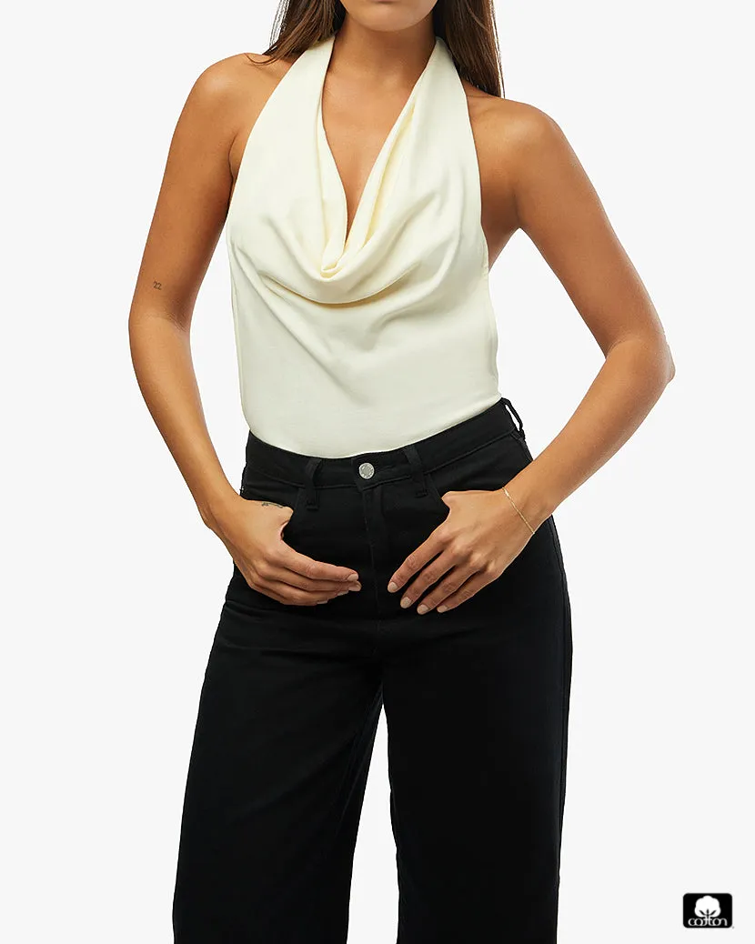 Cowl Halter Bodysuit