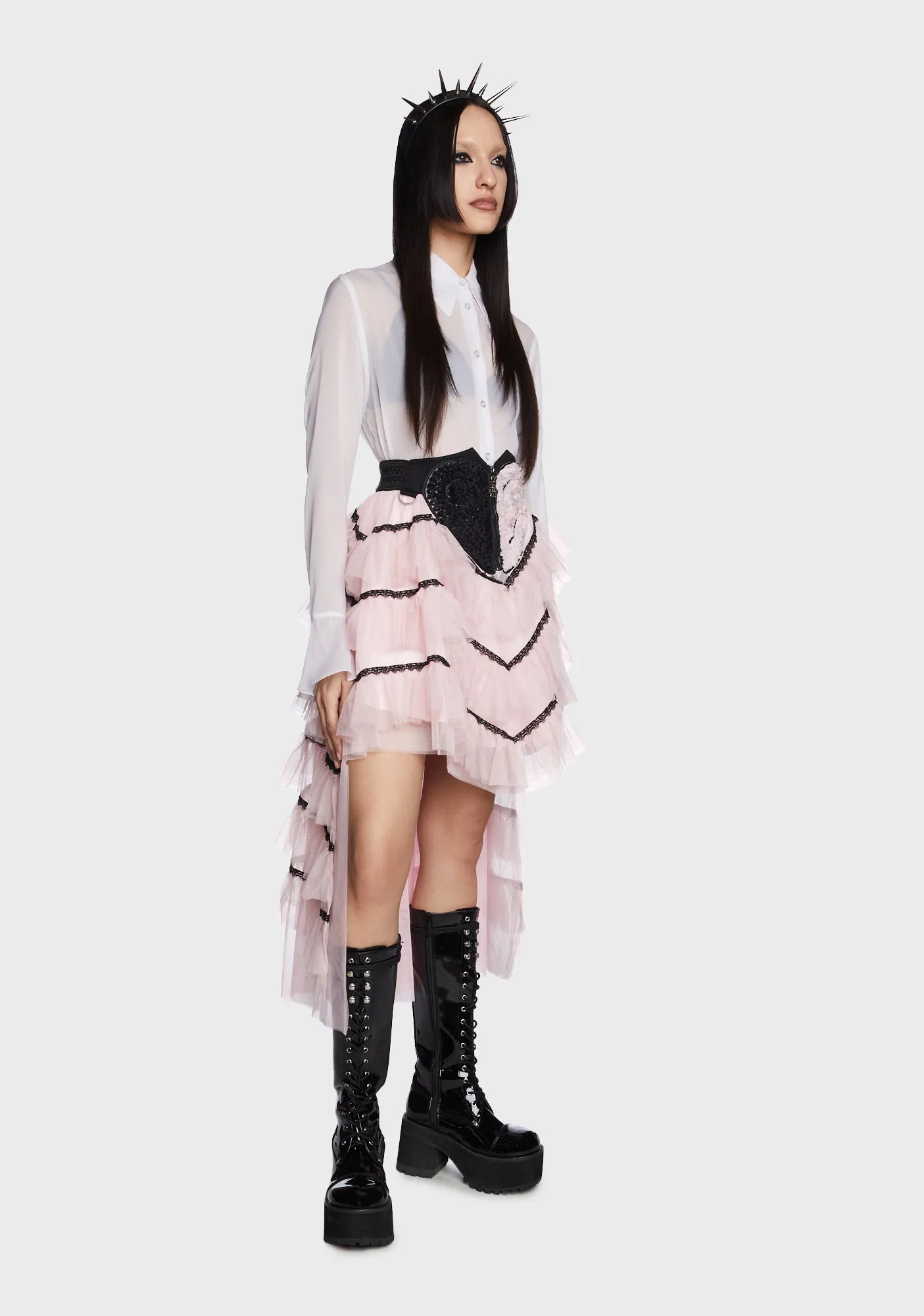 Cute Cool Girl Ruffle Skirt