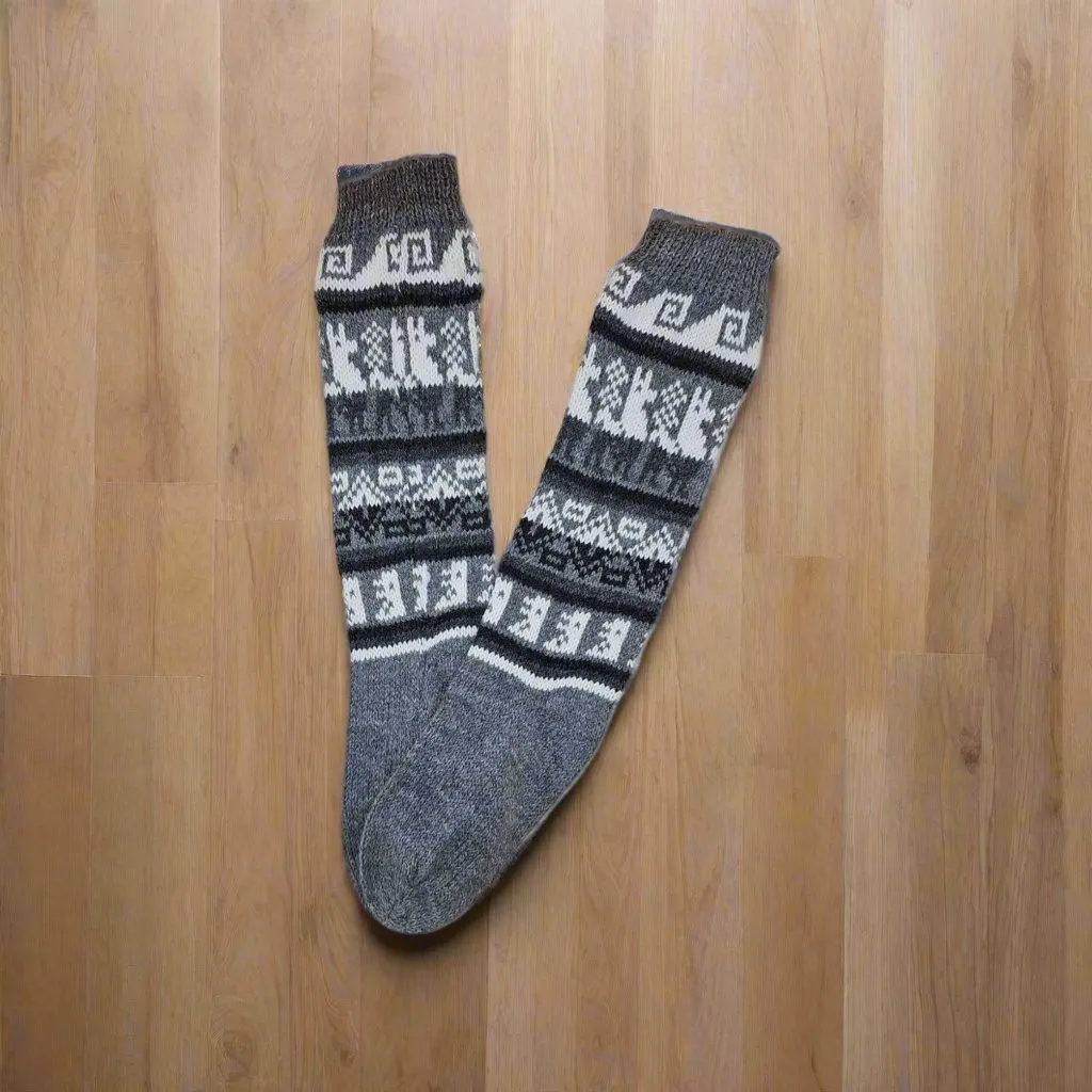 Dark Grey Alpaca socks