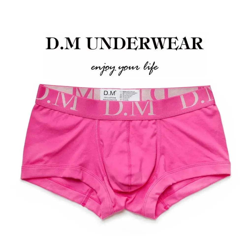 D.M Men's Boxer Underwear Low Waist sexy