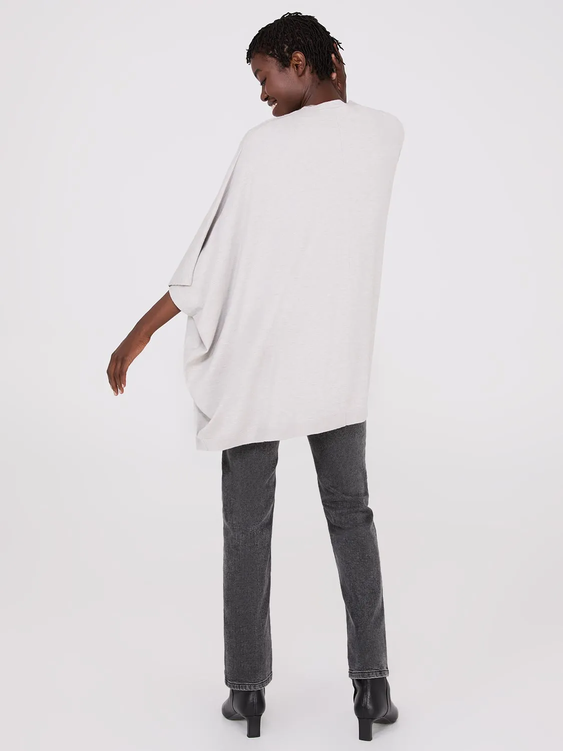 Dolman Sleeve Open Cape Sweater