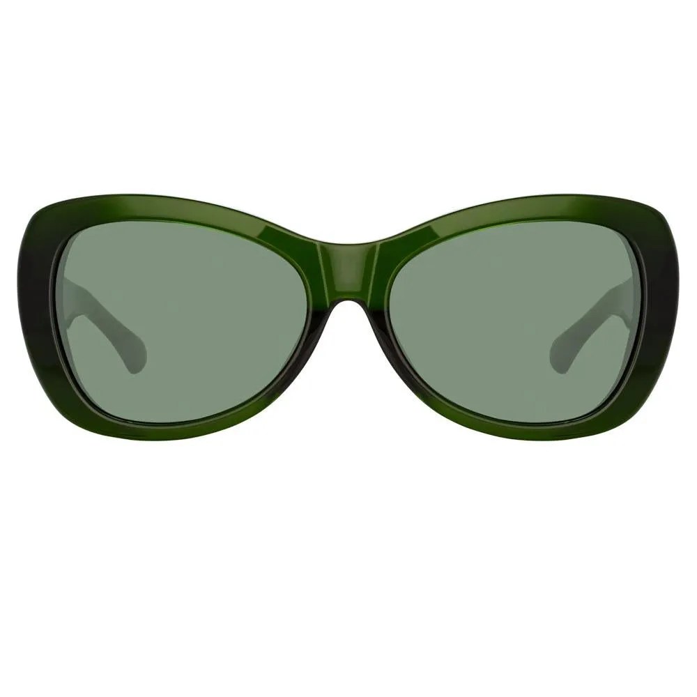 Dries Van Noten 195 Round Sunglasses in Green