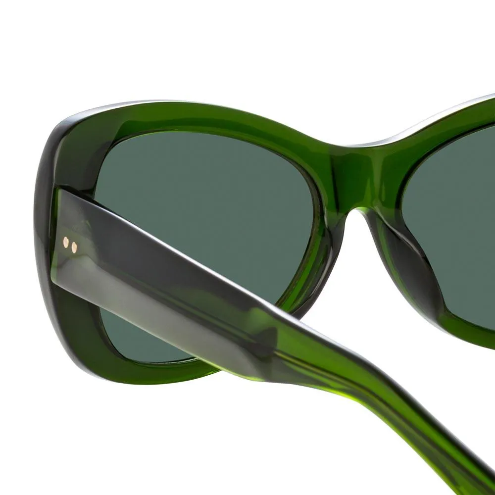 Dries Van Noten 195 Round Sunglasses in Green