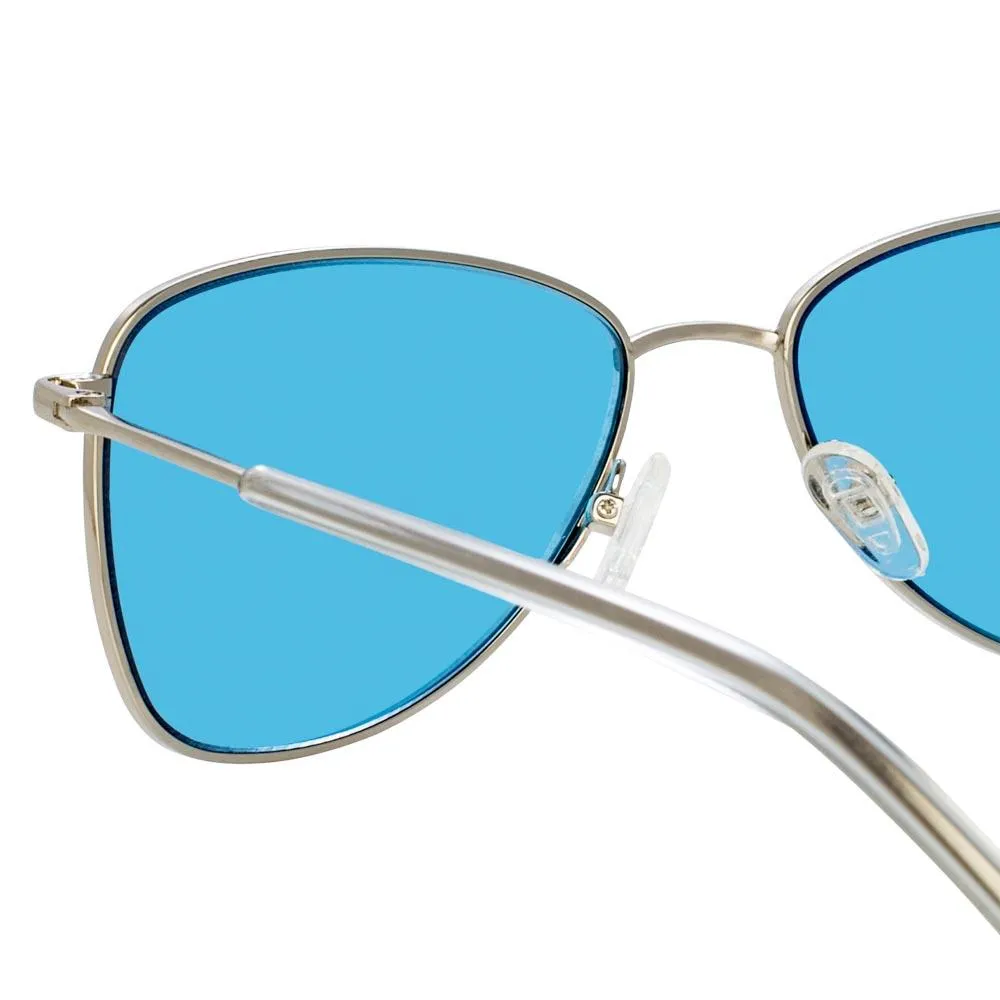 Dries Van Noten 197 Aviator Sunglasses in Silver