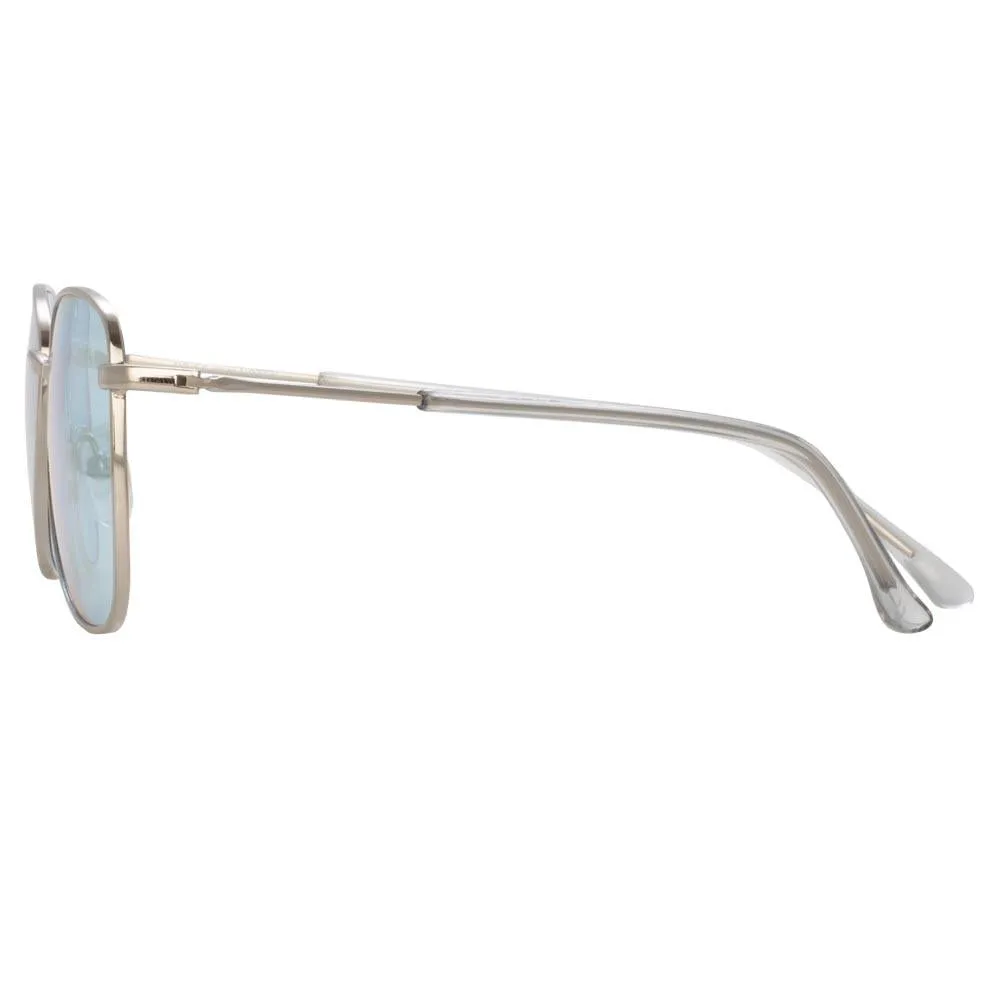 Dries Van Noten 197 Aviator Sunglasses in Silver