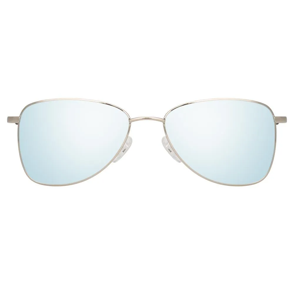 Dries Van Noten 197 Aviator Sunglasses in Silver