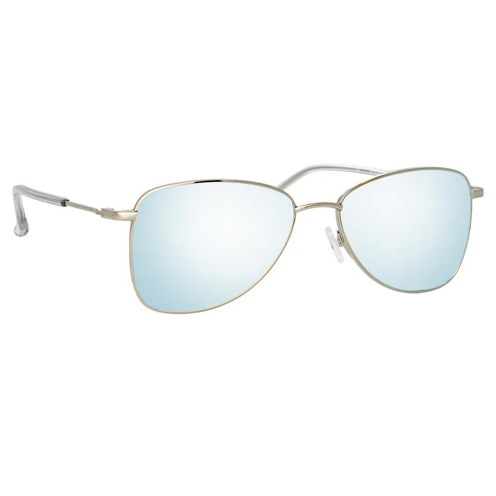 Dries Van Noten 197 Aviator Sunglasses in Silver