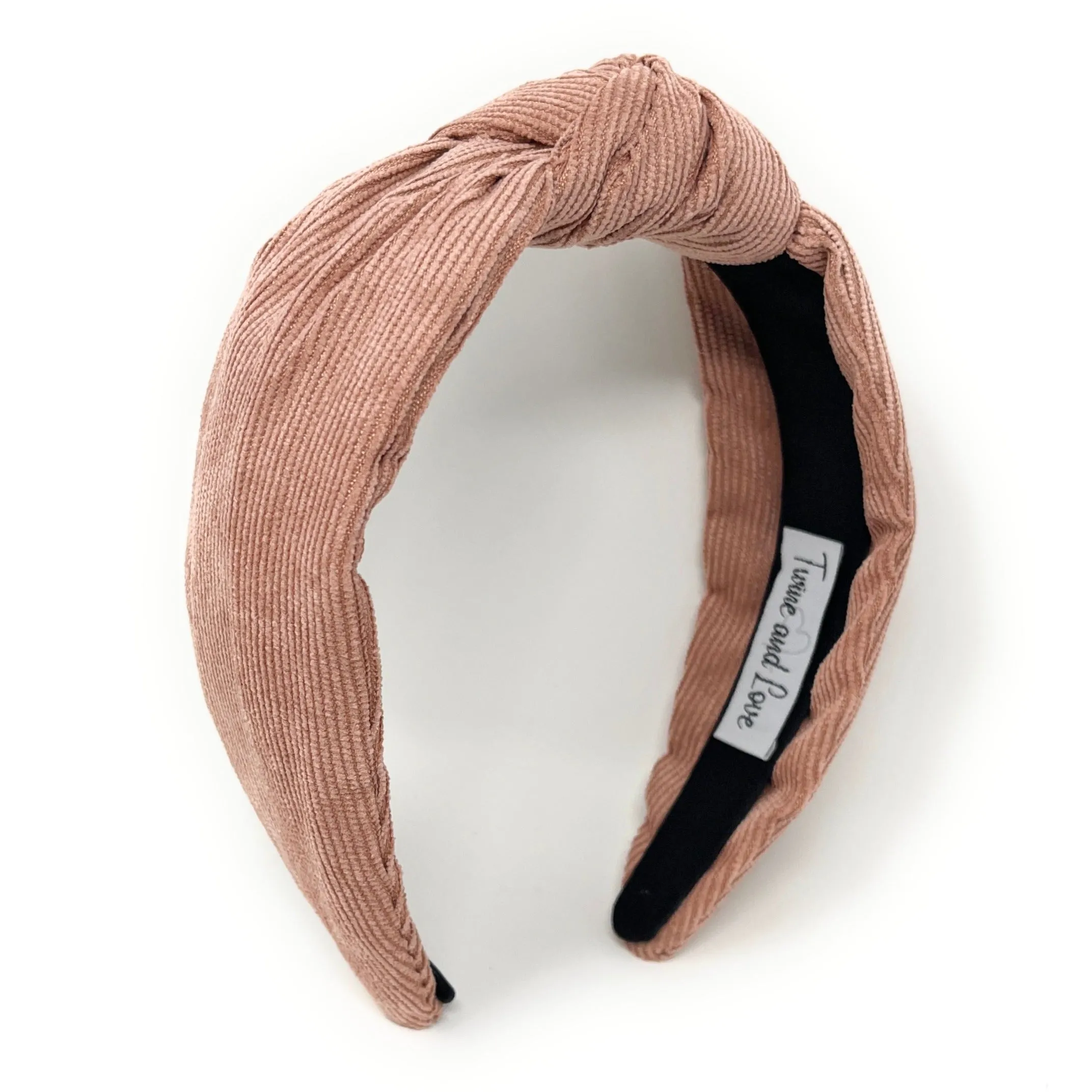 Dusty Rose Corduroy Knotted Headband