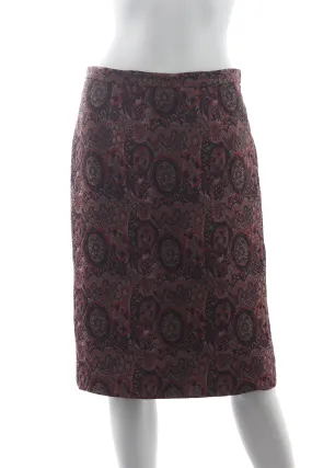 Etro Printed Jacquard Pencil Skirt