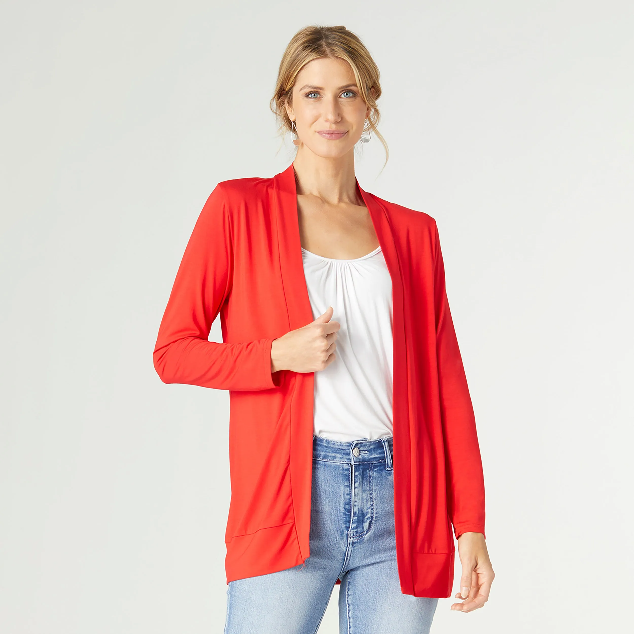 Everyday Cardigan - Tango Red