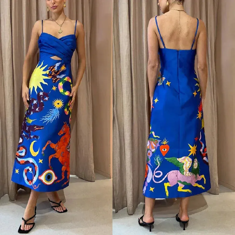 FashionSierra - 2024 Floral Sleeveless Tube Top Maxi Boho Dress