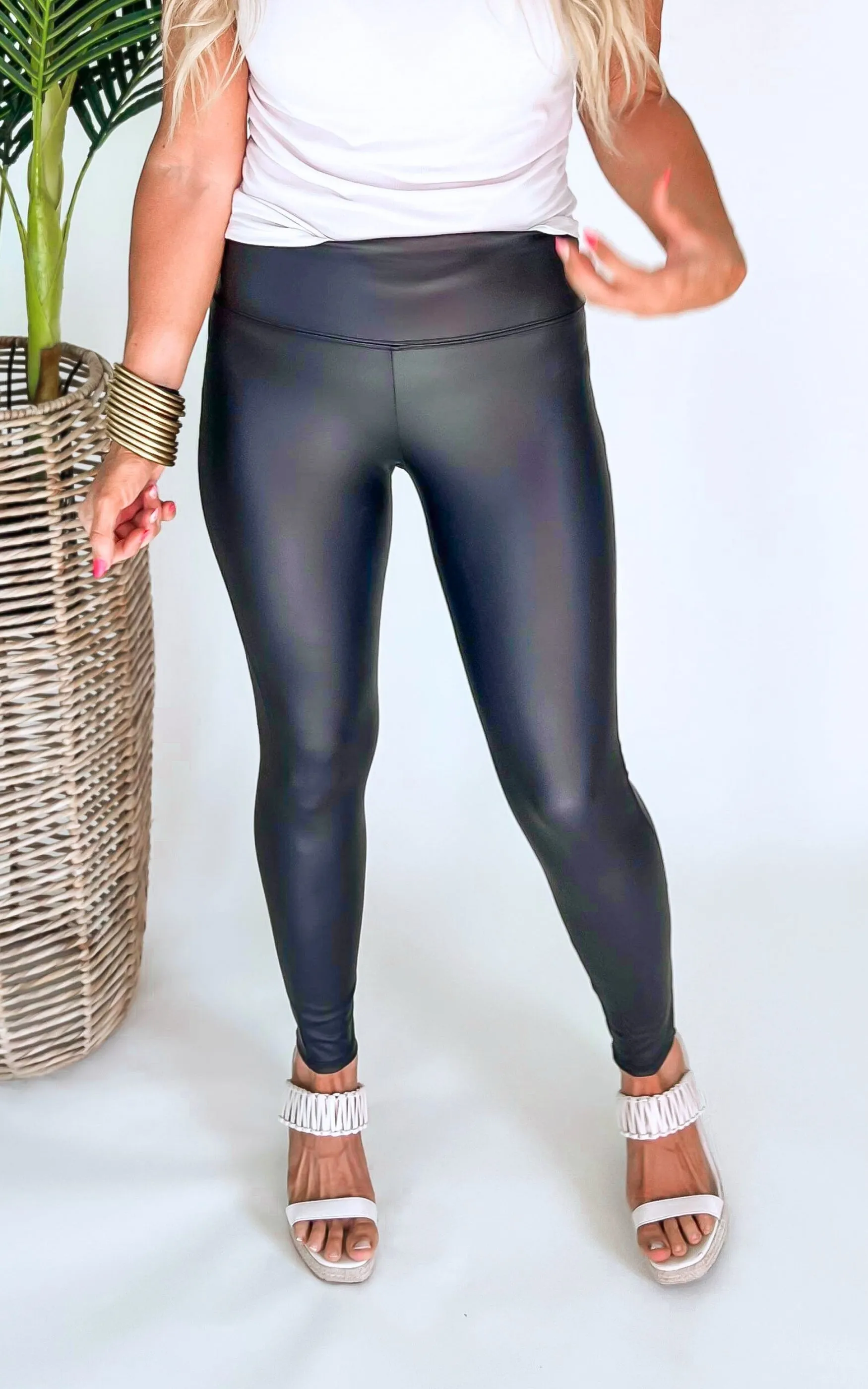 Faux Leather Leggings - Final Sale