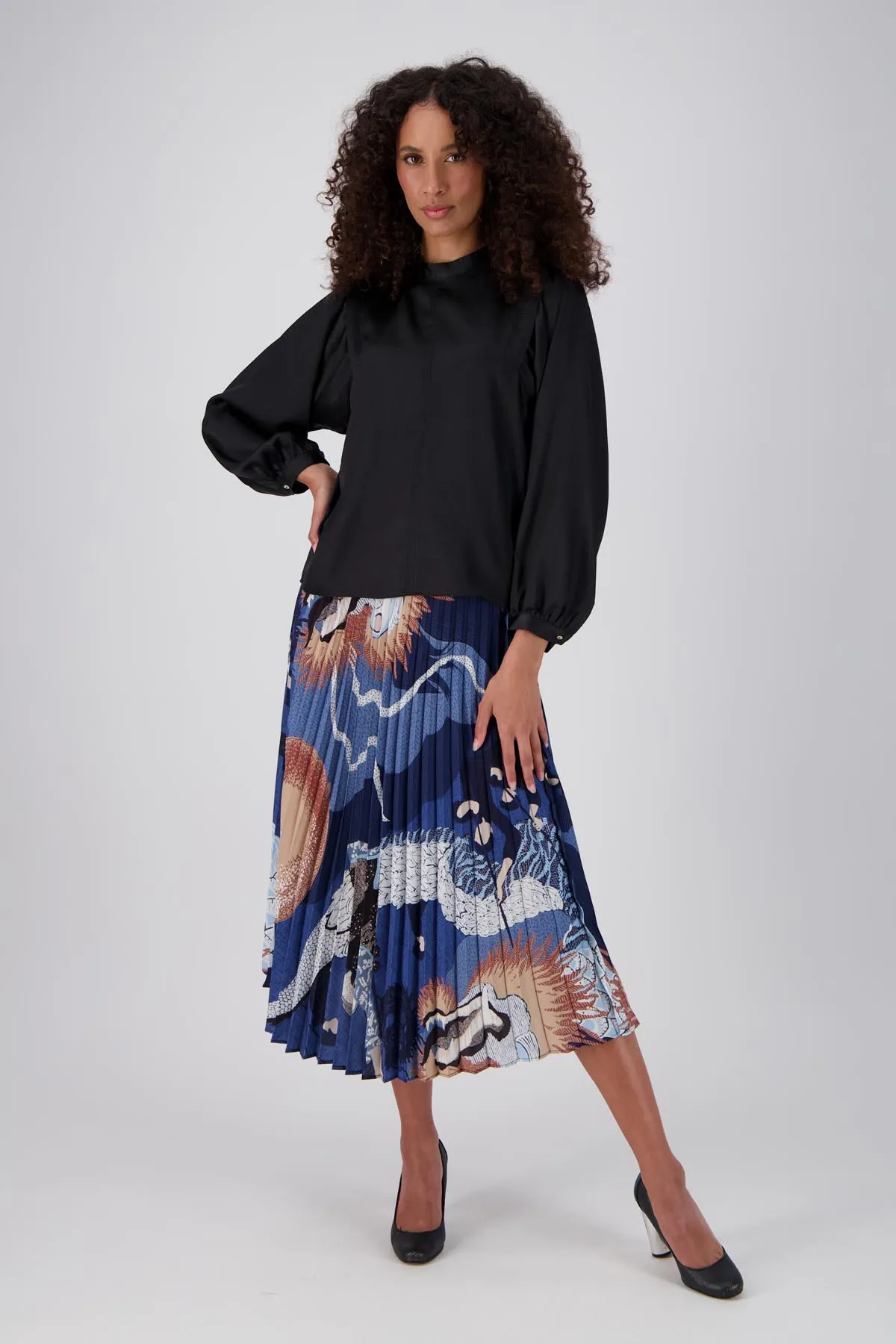 Festival Pleated Skirt Blue