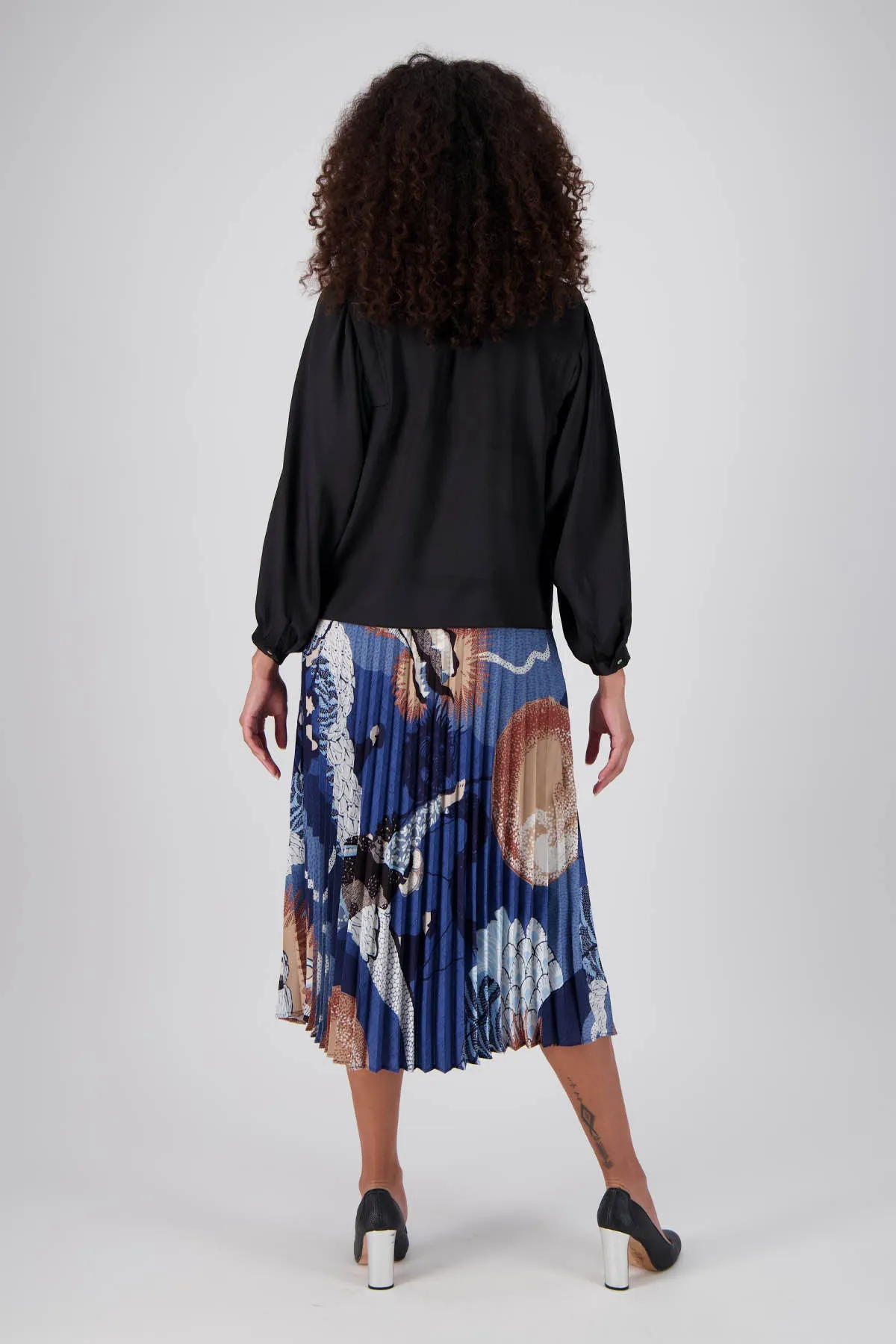 Festival Pleated Skirt Blue