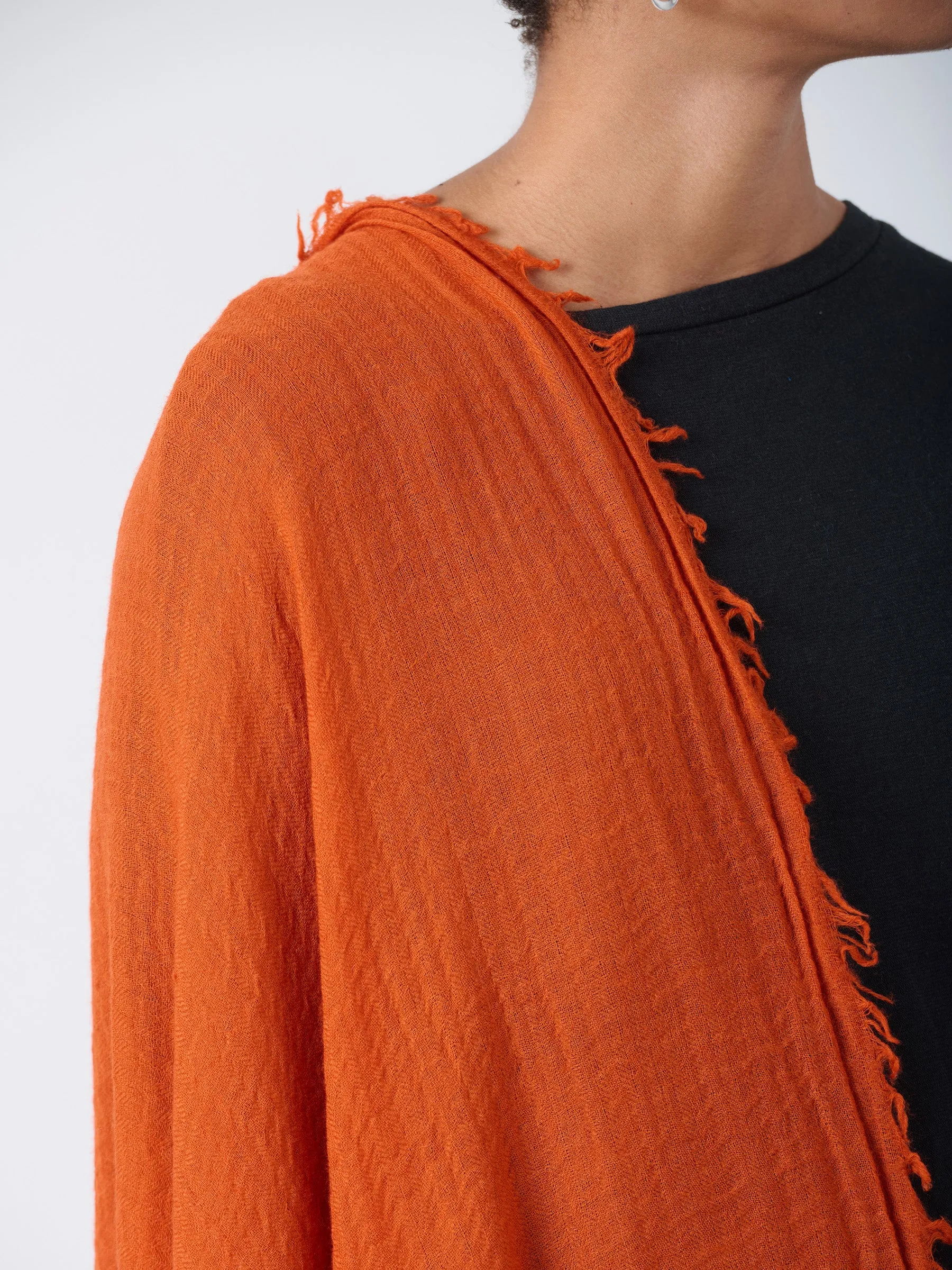 Fine Wool Crinkle Textured Wrap Scarf