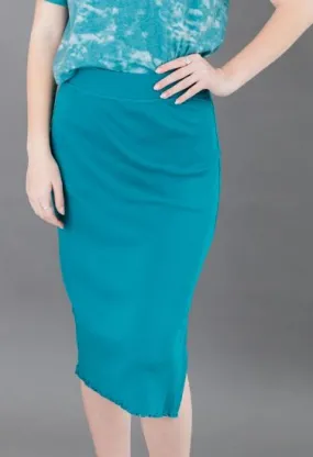 Fitted Pencil Skirt With Side Slit