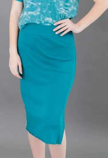 Fitted Pencil Skirt With Side Slit