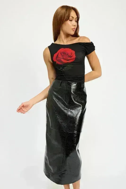 Fitted Pencil Skirt with Slit