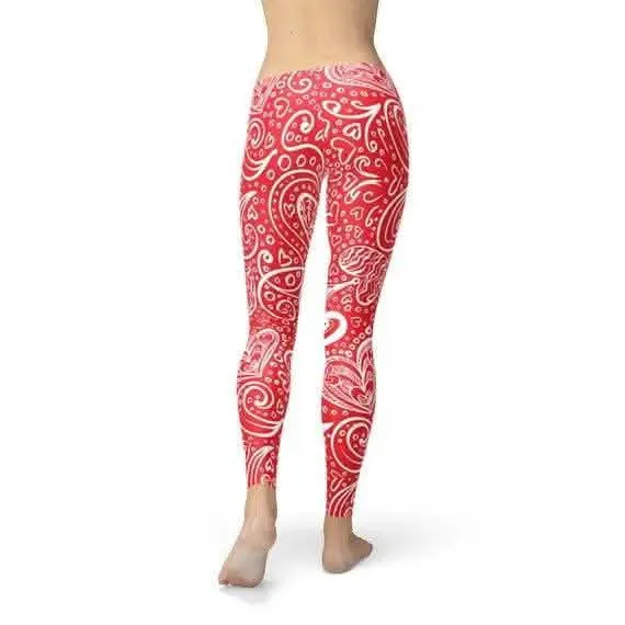 Floral Heartbeat High-Performance Leggings - Size L