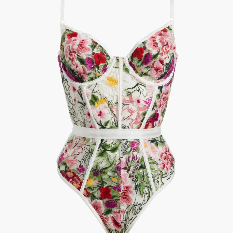 FLORAL UNDERWIRE BODYSUIT