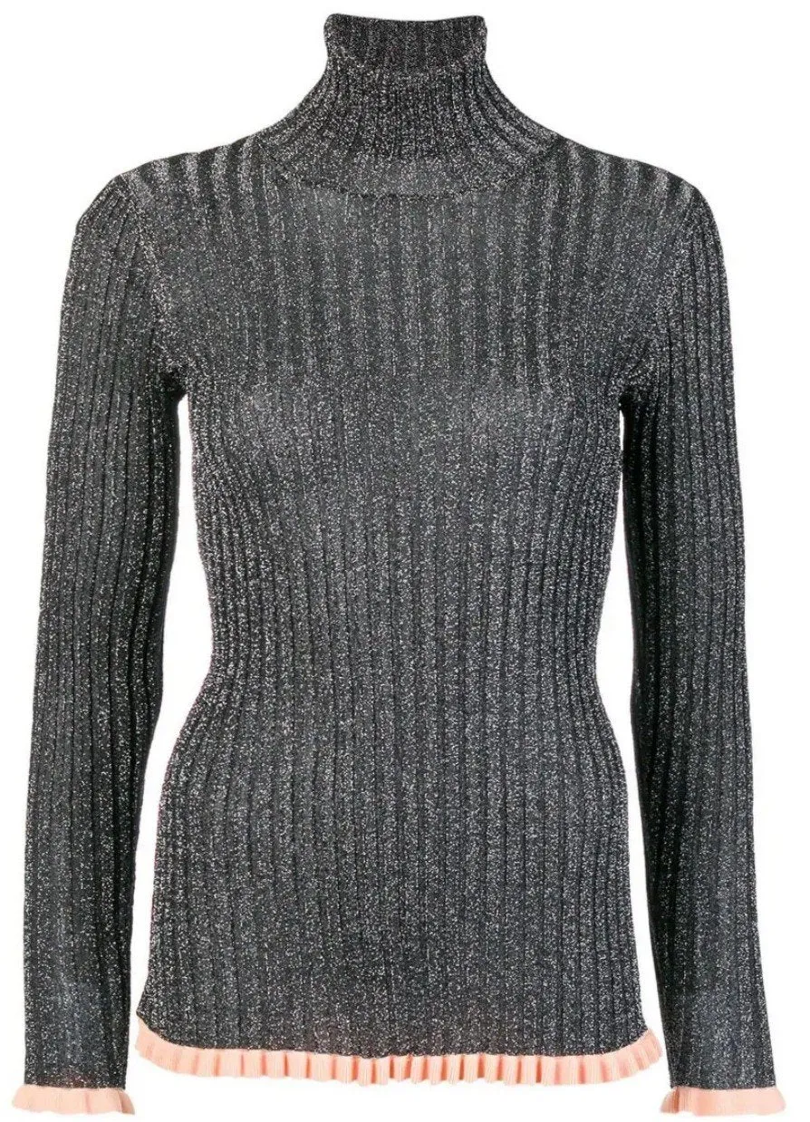 Frilled Turtleneck Jumper