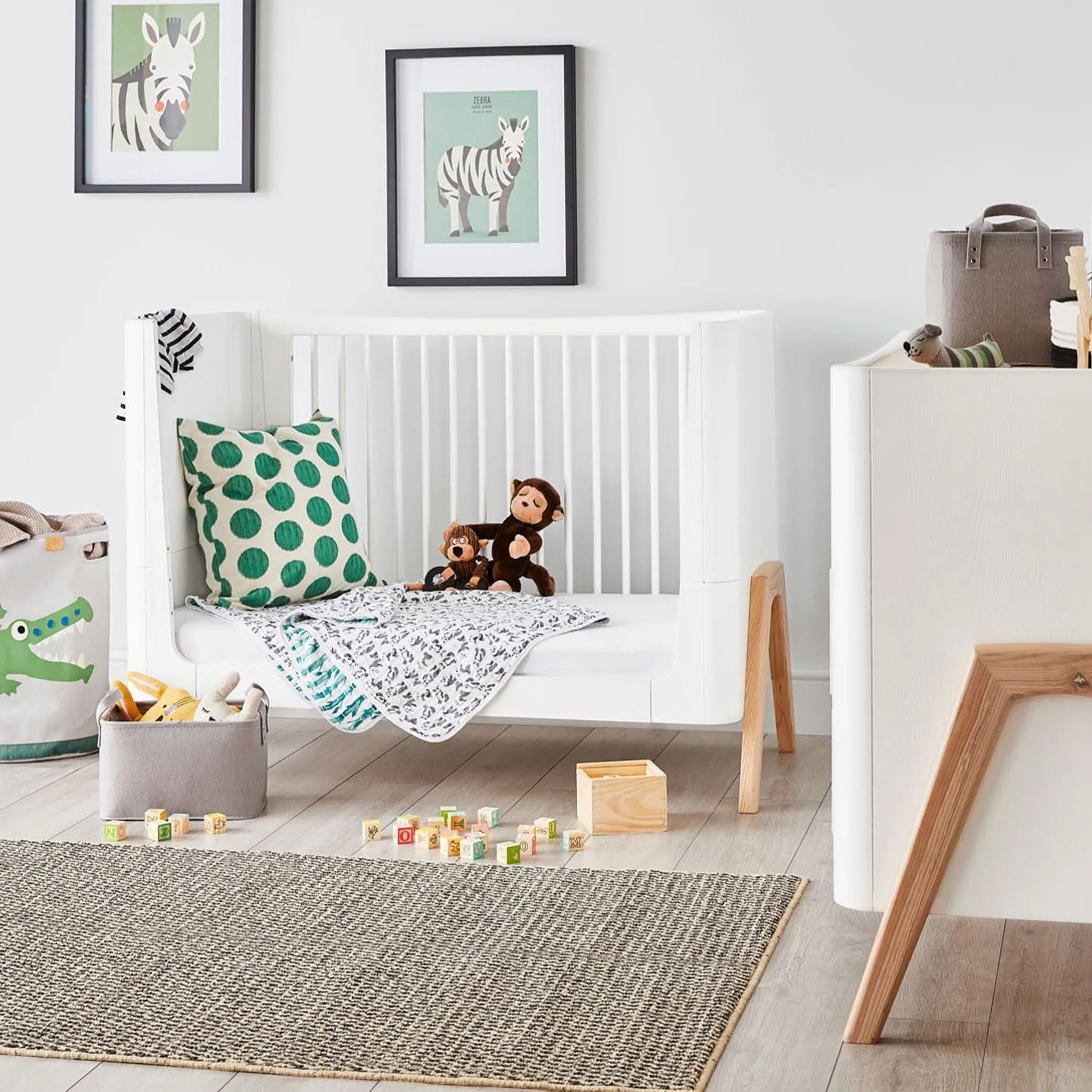 Gaia Baby | Hera Cot Bed, Dresser, Changer & Wardrobe Bundle