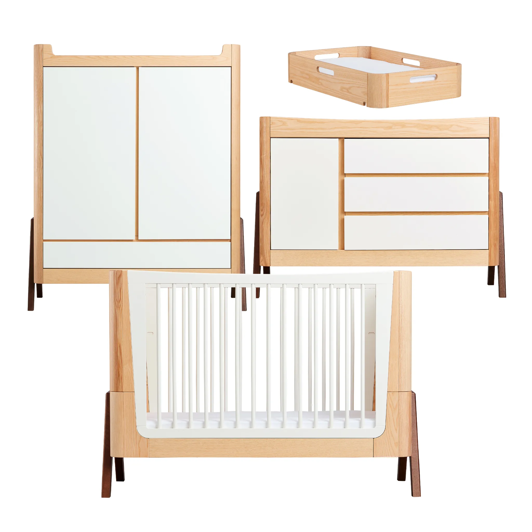 Gaia Baby | Hera Cot Bed, Dresser, Changer & Wardrobe Bundle