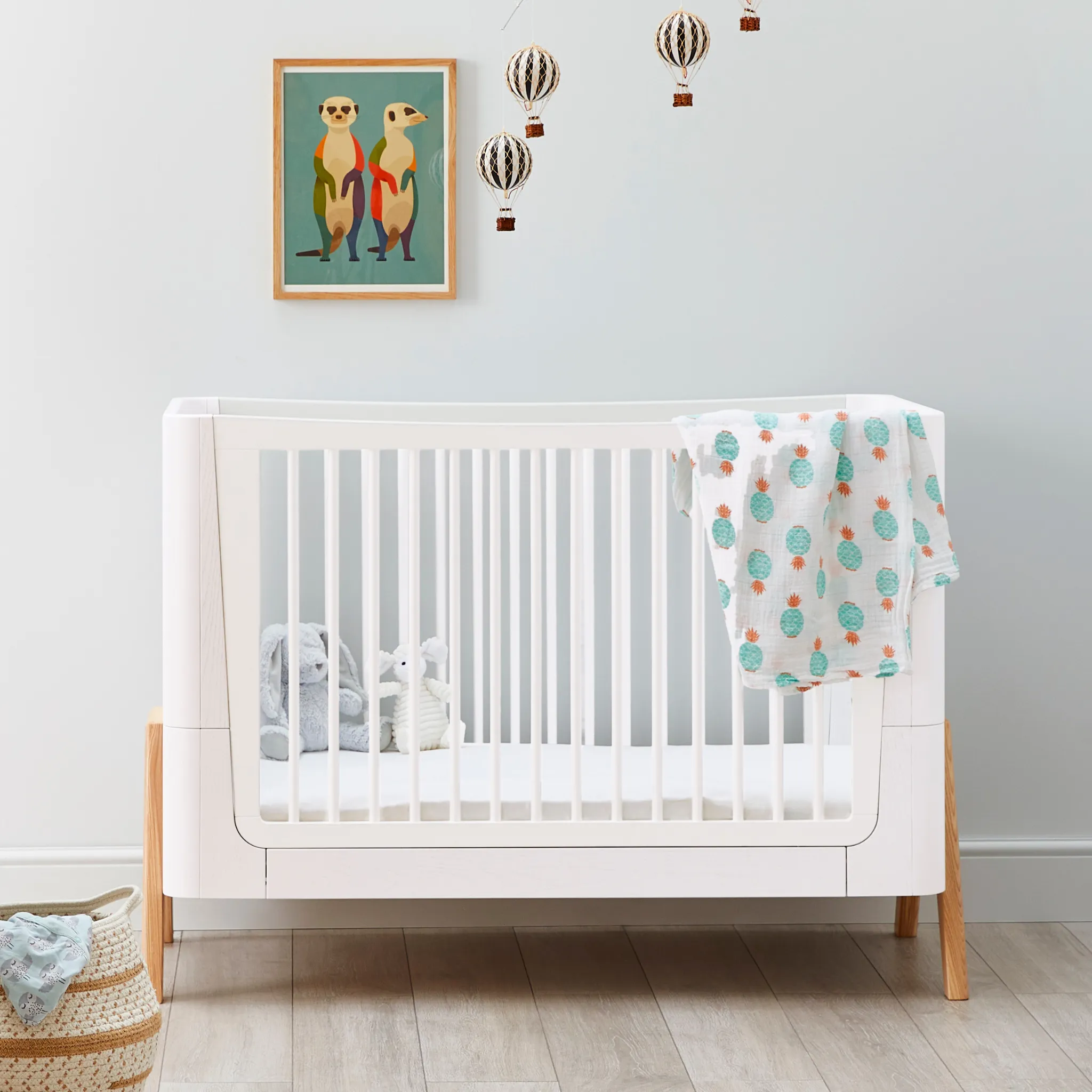 Gaia Baby | Hera Cot Bed, Dresser, Changer & Wardrobe Bundle