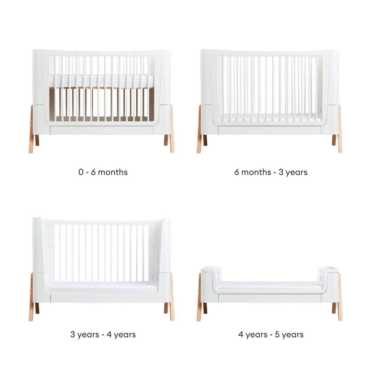 Gaia Baby | Hera Cot Bed, Dresser, Changer & Wardrobe Bundle