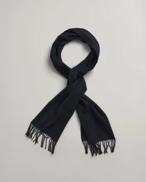 GANT - Solid Wool Scarf, Evening Blue