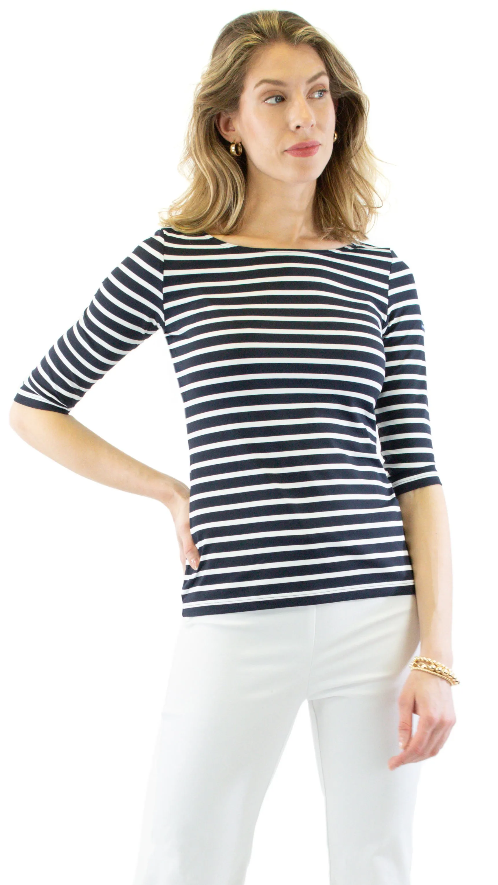 Garde Cote III Top - Navy / White