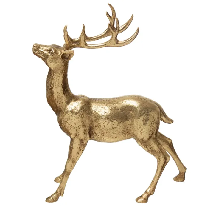 Gold Resin Standing Deer