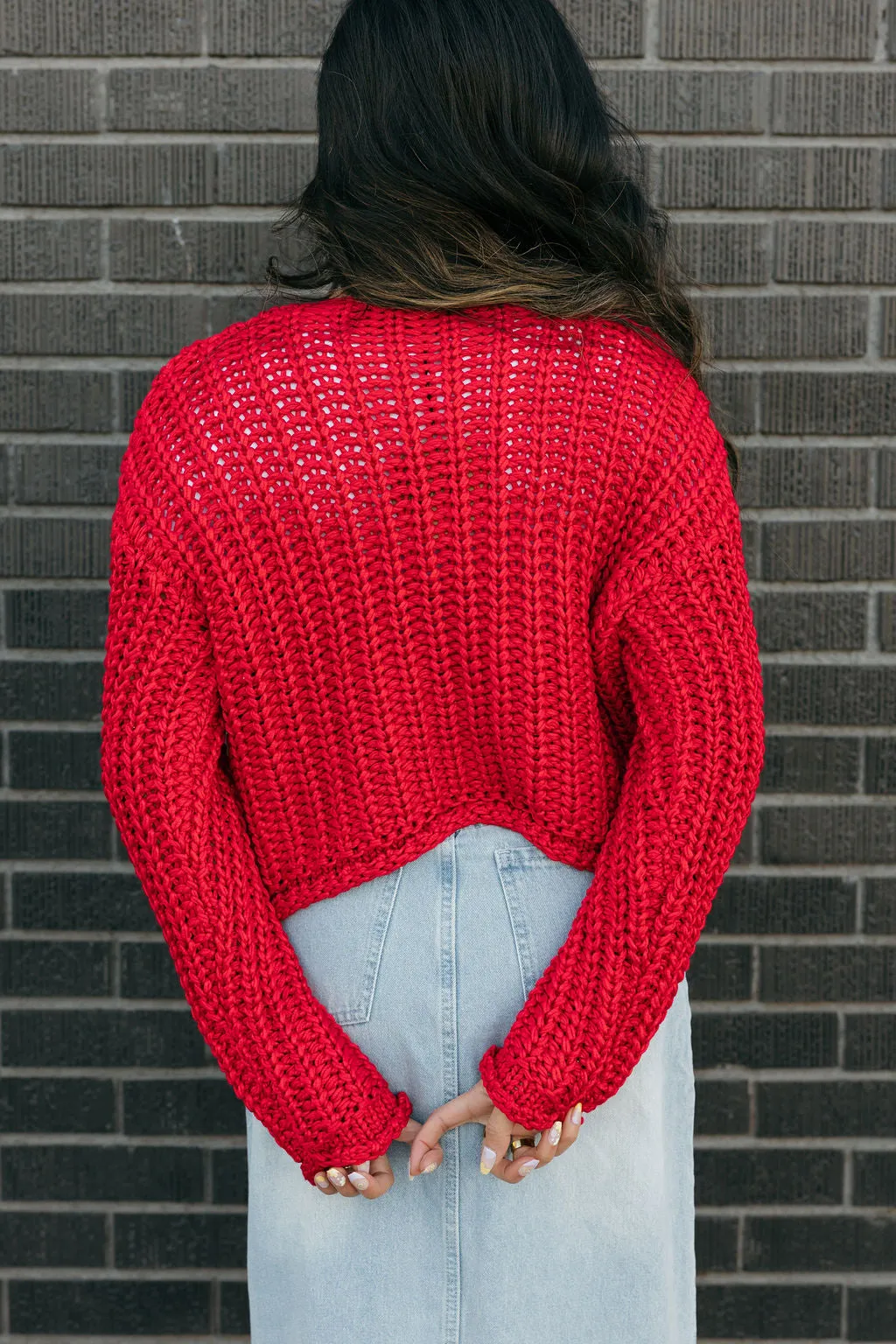 Harper Cardigan-Red