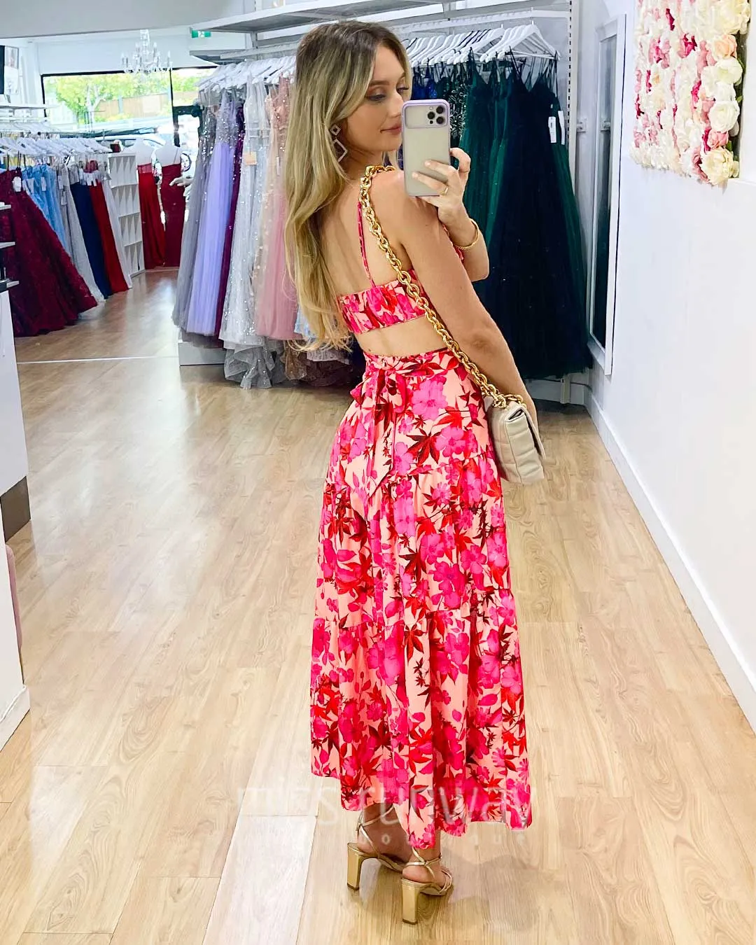 Heloise Maxi Skirt - Pink Floral