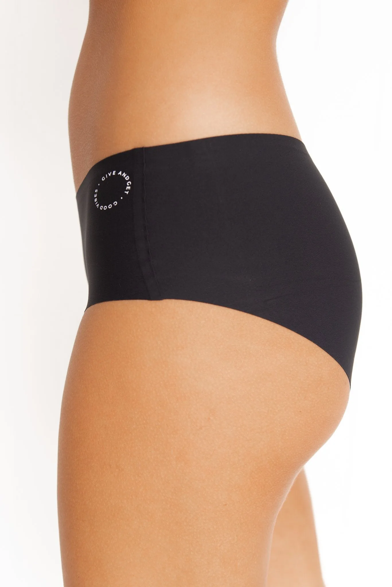 Invisible Active Undies: Buddhi Briefs - Black