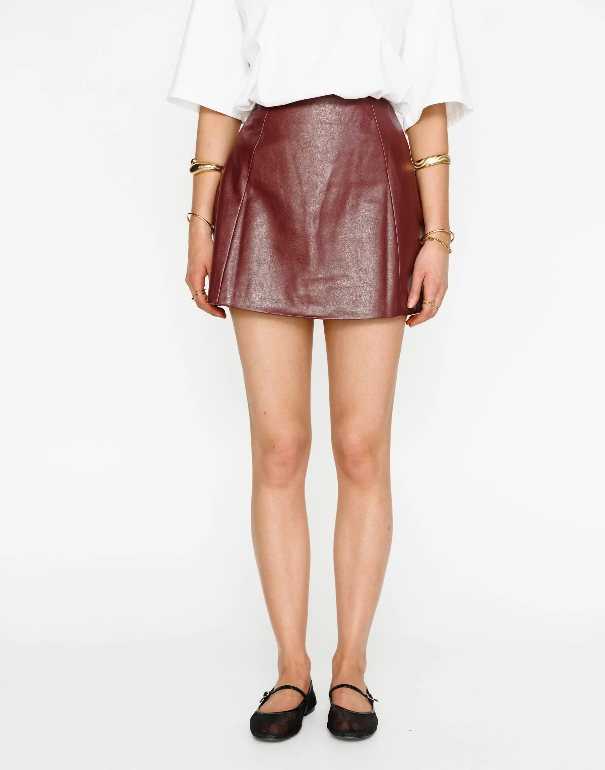 Isaiah Mini Skirt (Plum)