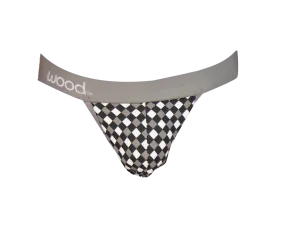 Jock Strap in Black & White Dimension by Wood Underwear