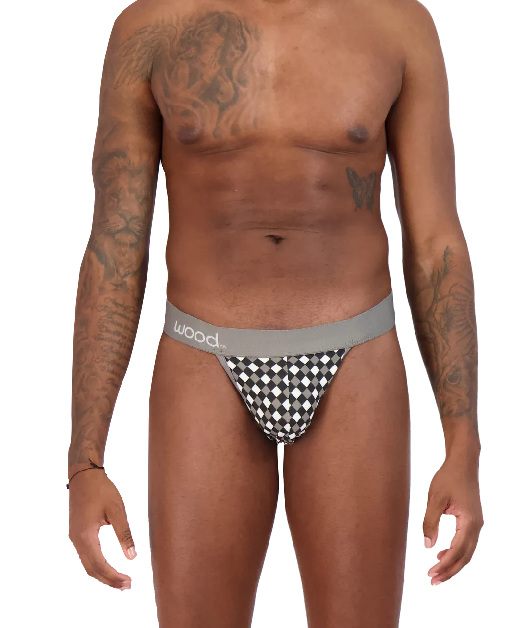 Jock Strap in Black & White Dimension by Wood Underwear