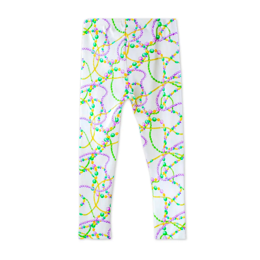 Just Here for the Beads Organic Cotton Mardi Gras Leggings Kids - (Each)