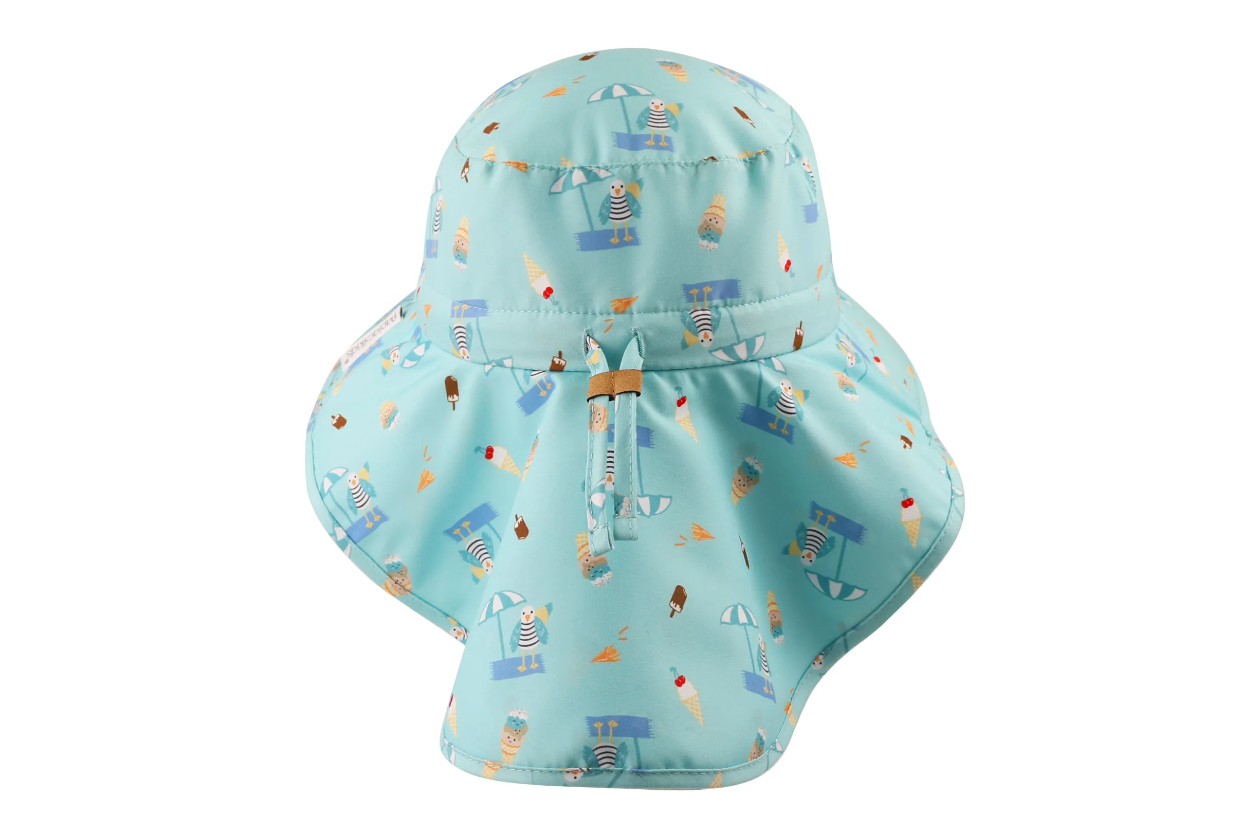 Kids Sun Hat with Neck Cape - Seaside