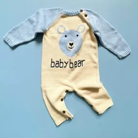 Knit Baby Romper-Baby Bear