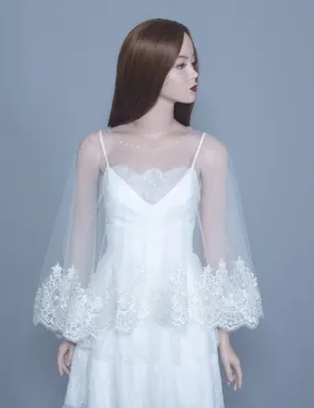 Lace Bridal Cape (#LEORA)