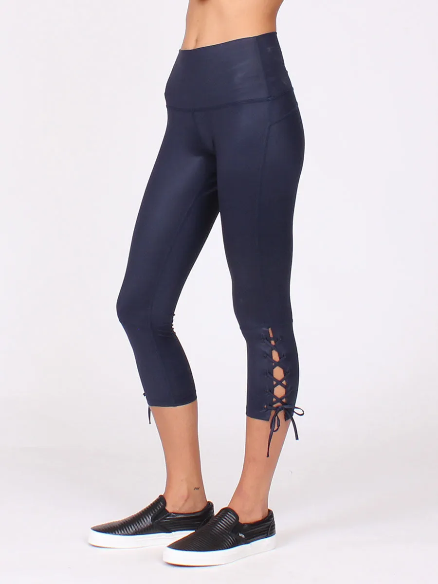 Lace Up Capri Midnight | Final Sale