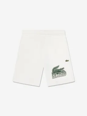 Lacoste Boys Logo Shorts in Ivory