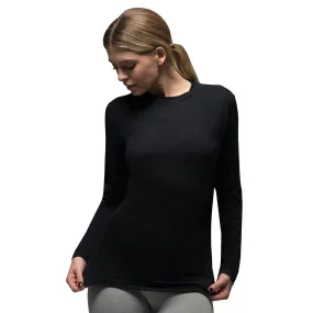 Ladies Ultra Lite Thermal Underwear Top - Black