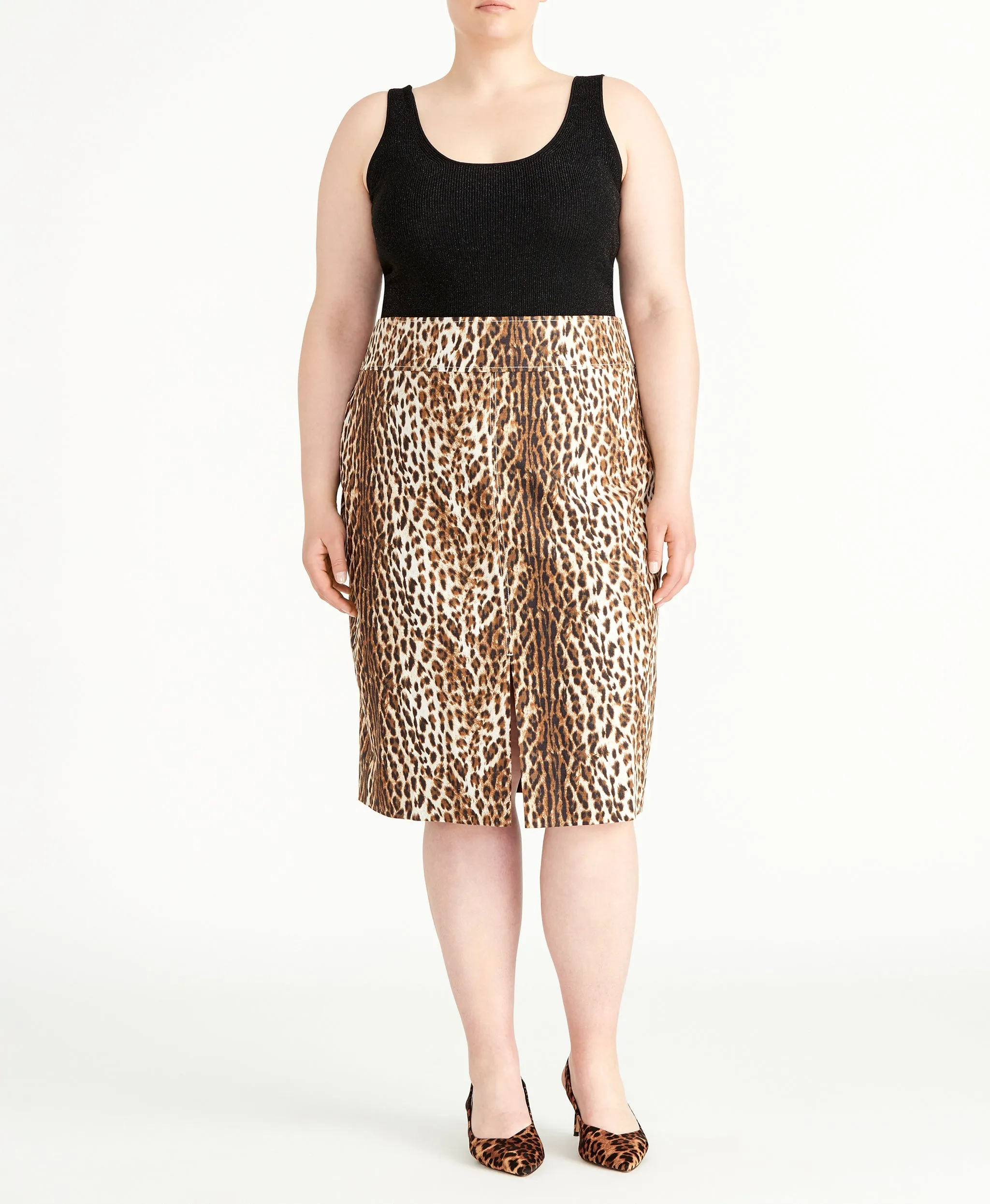 Leopard Pencil Skirt