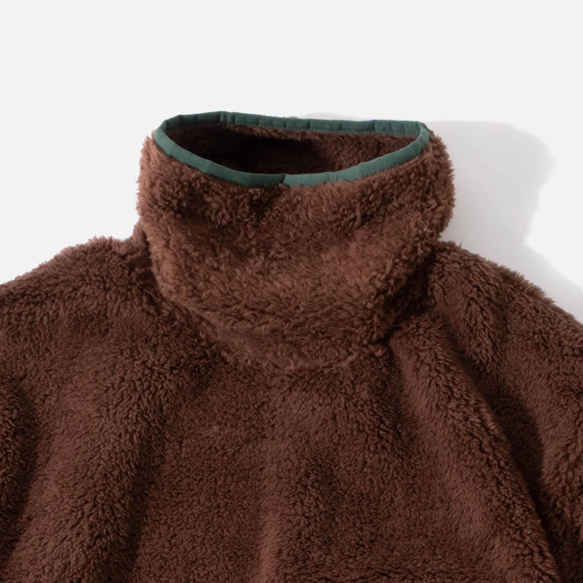 Longpile Turtleneck Fleece - Dark Teddy